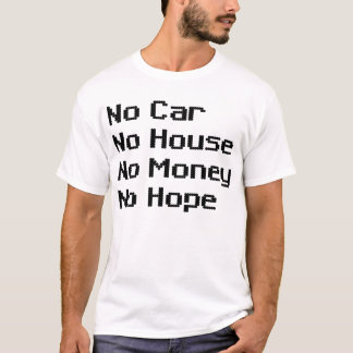 Kein Auto kein Haus kein Geld kein Hoffnungs-T - T-Shirt