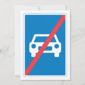 Kein Auto-Zeichen Einladung (Vorderseite)