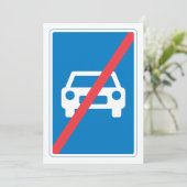 Kein Auto-Zeichen Einladung (Stehend Vorderseite)