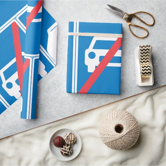 Kein Auto-Zeichen Geschenkpapier