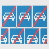 Kein Auto-Zeichen Geschenkpapier (Flach)