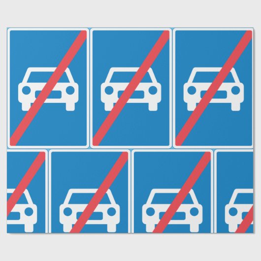 Kein Auto-Zeichen Geschenkpapier (Flach)