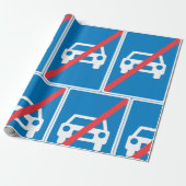 Kein Auto-Zeichen Geschenkpapier (Ungerollt)