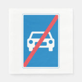 Kein Auto-Zeichen Serviette (Vorderseite)