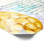 Kein Baby Ananas Tropical Baby Duschzeichen Fotodruck (Ecke)