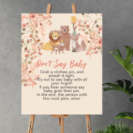 Kein Baby-Boho Safari-Pink-Pampas-Gras Poster