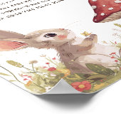 Kein Baby Bunny Baby Shower Poster (Ecke)