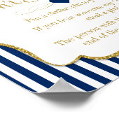 Kein Baby Duwer Game Navy Blue Gold Baby Boy Poster (Ecke)