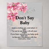 Kein Baby Ein wenig Schneeflocken pinkfarbene Poin Poster (Vorne)