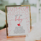 Kein Baby Game Baby Dusche Schild Digital Print