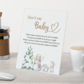 Kein Baby Winter Babydusche Pedestal Schild (In SItu)