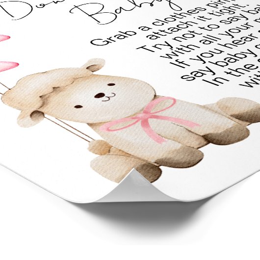 Kein Babyspiel Poster (Ecke)