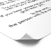 Kein Babyzeichen moderne minimalistische, einfache Poster (Ecke)