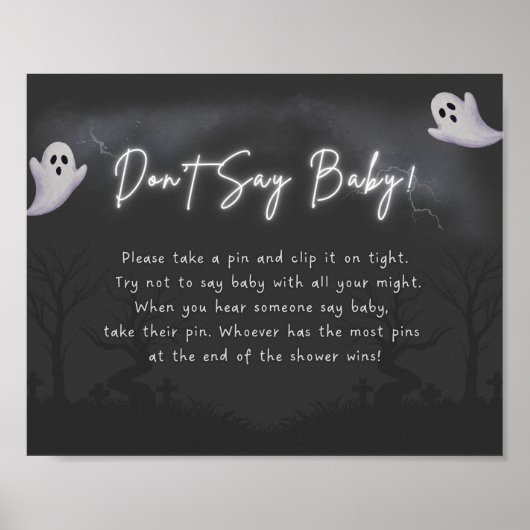 Kein Babyzeichen Poster (Vorne)