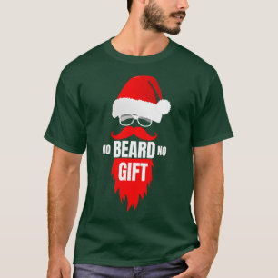 kein Bart kein Geschenk lustige Weihnachten T-Shirt