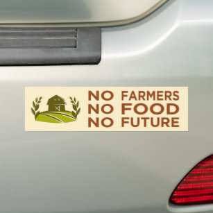 Kein Bauer für Nahrung in der Zukunft Autoaufkleber