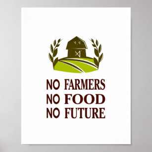 Kein Bauer für Nahrung in der Zukunft Poster