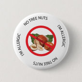 Kein Baum-Nuts Allergie-Alarm-Knopf Button (Vorderseite)