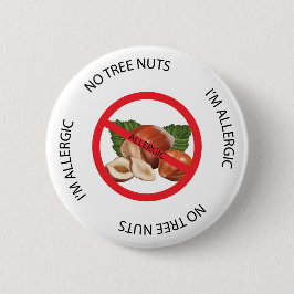 Kein Baum-Nuts Allergie-Alarm-Knopf Button