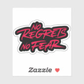 Kein Bedauern ohne Angst Aufkleber (Blatt)