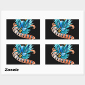 kein bereuender Vogel Rechteckiger Aufkleber (Blatt)