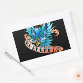 kein bereuender Vogel Rechteckiger Aufkleber (Umschlag)