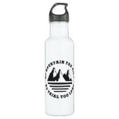 Kein Berg zu hoch, kein Weg zu lang Edelstahlflasche (Vorderseite)