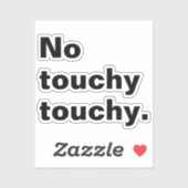 Kein berührendes, lustiges introvertiertes Design Aufkleber (Blatt)