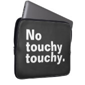 Kein berührendes, lustiges introvertiertes Design Laptopschutzhülle (Vorne Rechts)