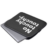 Kein berührendes, lustiges introvertiertes Design Laptopschutzhülle (Vorne Knopf)