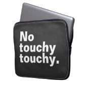 Kein berührendes, lustiges introvertiertes Design Laptopschutzhülle (Vorderseite Links)