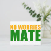 kein besorgter Partner Postkarte (Stehend Vorderseite)