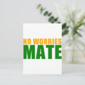 kein besorgter Partner Postkarte (Stehend Vorderseite)