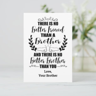 Kein besserer Freund als ein Bruder kein besserer Dankeskarte