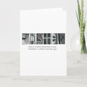 Kein besserer Freund als eine Schwester Notecard Karte