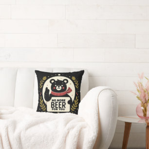 Kein Bier für euch Weihnachtsbär Kissen