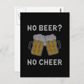 Kein Bier kein hässlicher, hässlicher Pulli Postkarte (Vorne/Hinten)