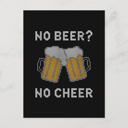 Kein Bier kein hässlicher, hässlicher Pulli Postkarte (Vorderseite)