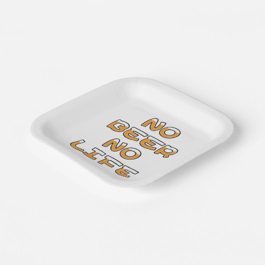 KEIN BIER KEIN LEBEN PAPPTELLER (Gewinkelt)