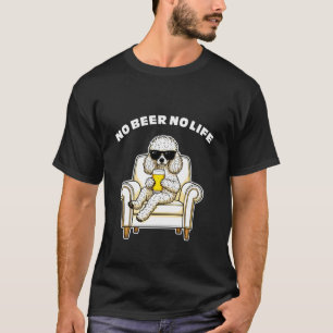 Kein Bier Kein Leben Spielzeug Pudel Lustiger Hund T-Shirt