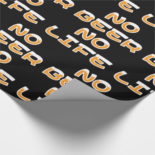 KEIN BIER KEIN LEBENSWÜRDIGKEITSPAPIER GESCHENKPAPIER (Ecke)