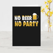 Kein Bier kein Party Karte (Gelbe Blume)