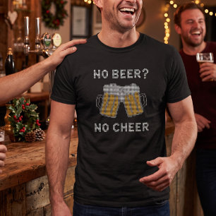 Kein Bier, keine Freude - Lustiger Pseudo-Strick-W T-Shirt