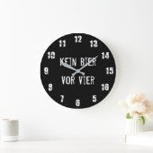 Kein Bier Vor Vier Große Wanduhr (Zuhause)