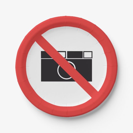 Kein Bildzeichen Pappteller (Vorderseite)