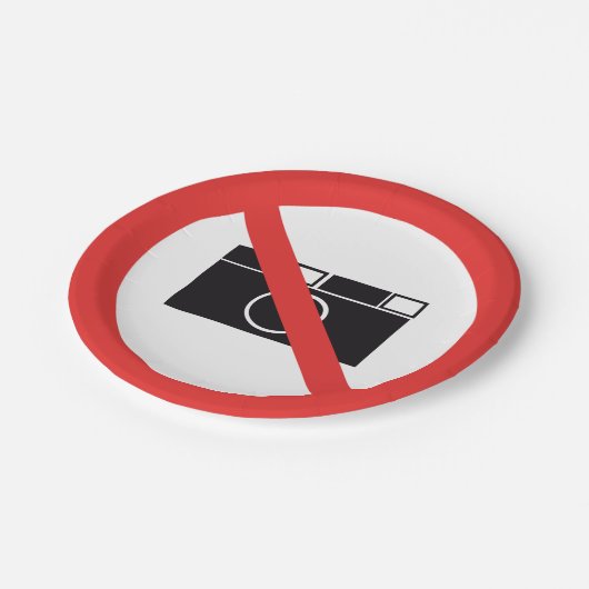 Kein Bildzeichen Pappteller (Schrägansicht)