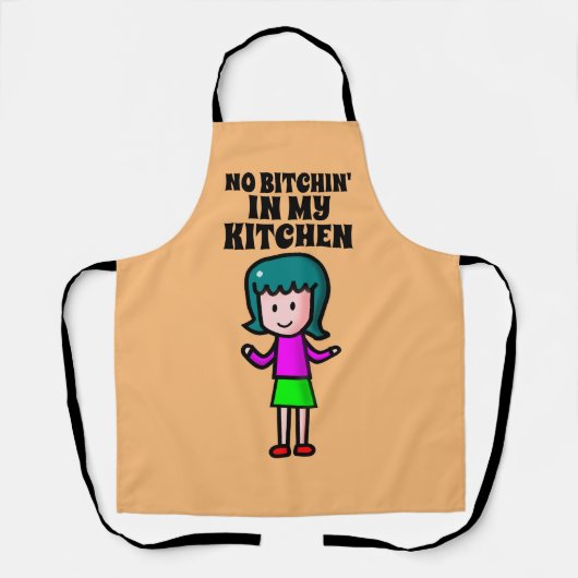 KEIN BITCHIN' IN MEINER KÜCHE EHEFRAU ODER MAMA SC SCHÜRZE (Vorderseite)
