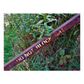 "KEIN BLOCK GATE" FOTODRUCK (Vorne)