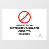 Kein Blue Violins Local Music Store Fensteraufkleber (Blatt)