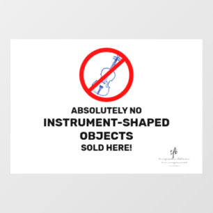 Kein Blue Violins Local Music Store Fensteraufkleber